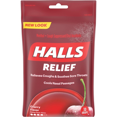 30 Lozenges, Cherry, Halls 12/BX