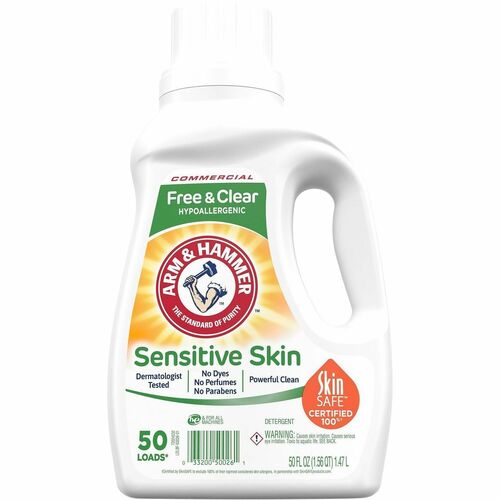 Laundry Detergent, Liquid, Free&Clear, 50oz, Clear 8/CT