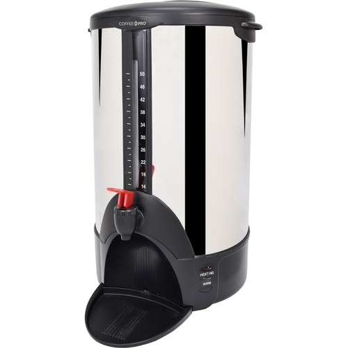 Urn/Coffeemaker, 50 Cups, 12" x 16-1/2" x 22", Stainless Steel