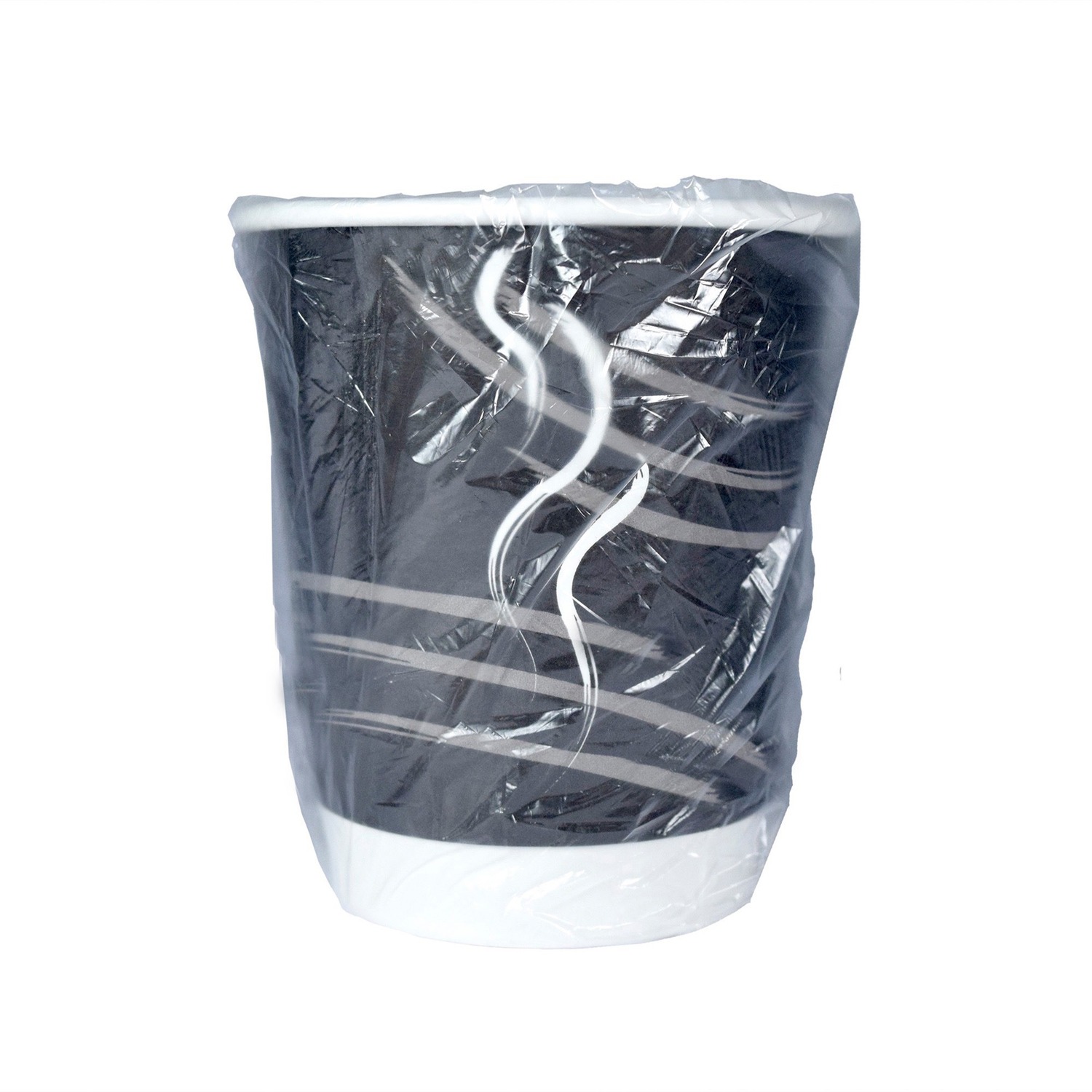 Paper Cup, Hot, Wrapped, Double Wall, 10 Oz, Black 500/CT