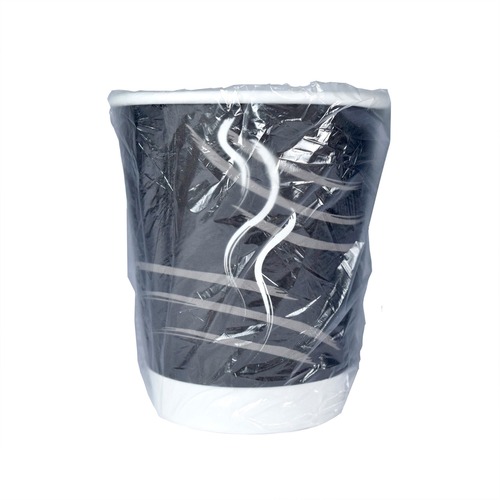 Paper Cup, Hot, Wrapped, Double Wall, 9 oz, Black 900/CT