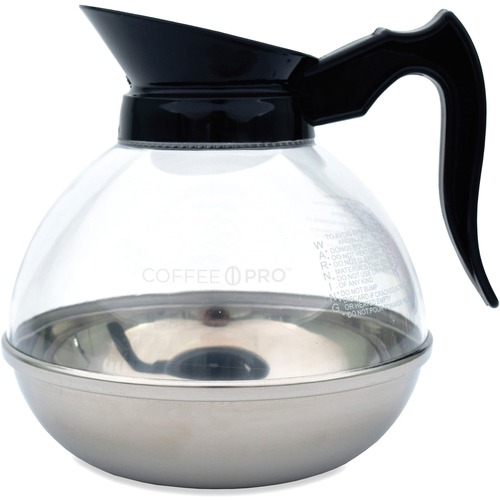 Decanter, Unbreakable, Regular, 12 Cup, 8"x10"x10", Black Handle