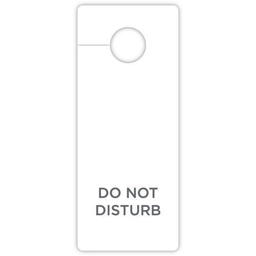 Sign, DND, Hanging, 3" W x 8" H, White 100/CT
