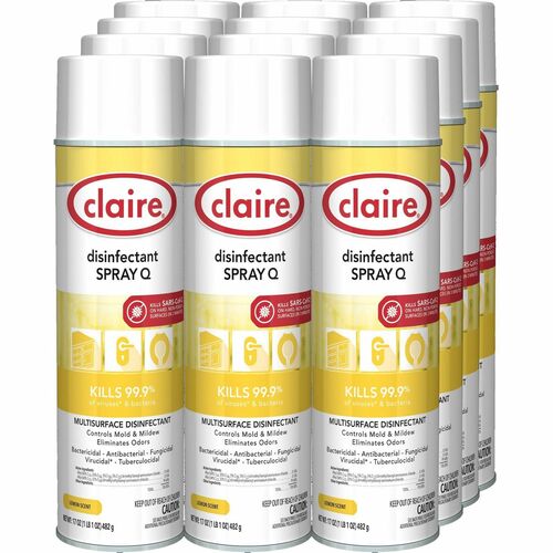 Disinfectant, Spray, Lemon 12/CT