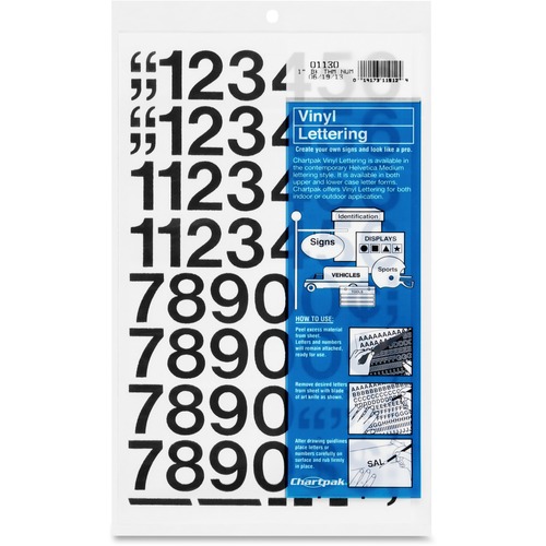 Numbers, Vinyl, Halvecta, 1", Black
