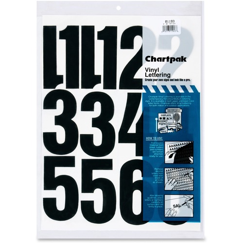 Numbers, Vinyl, 4", Black 23/PK