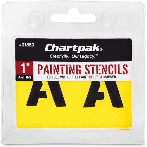 Letters/Numbers Stencils, Paint, 1" Yellow