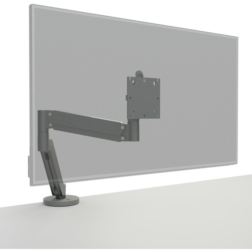 Monitor Arm, Single, 12" Height Adjustment, Silver