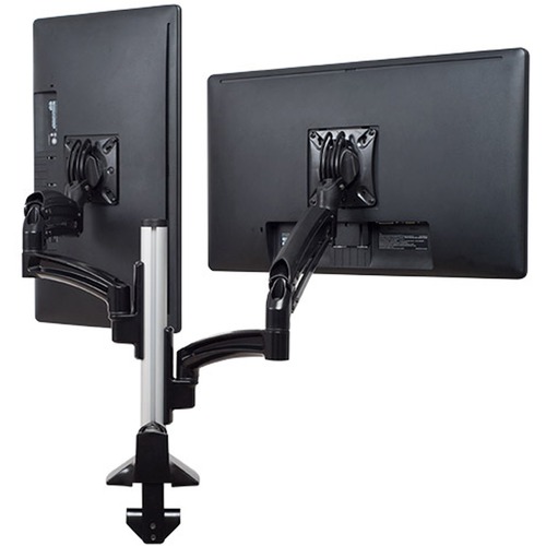Monitor Mount, Dual, Reduced Height, 20" Range, Black