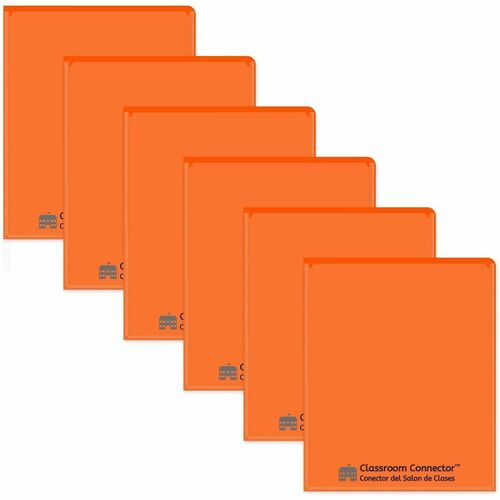 Folder, 2-Pocket, Poly, 50-Sheet Capacity, Letter, Orange 25/BX