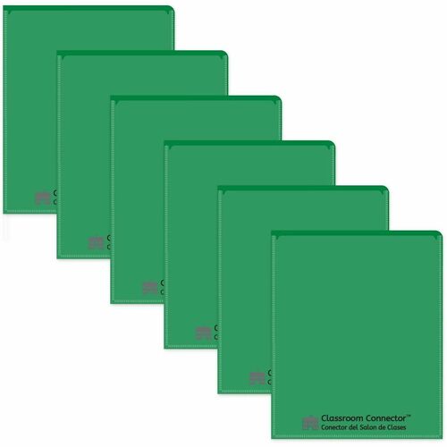 Folder, 2-Pocket, Poly, 50-Sheet Capacity, Letter, Green 25/BX