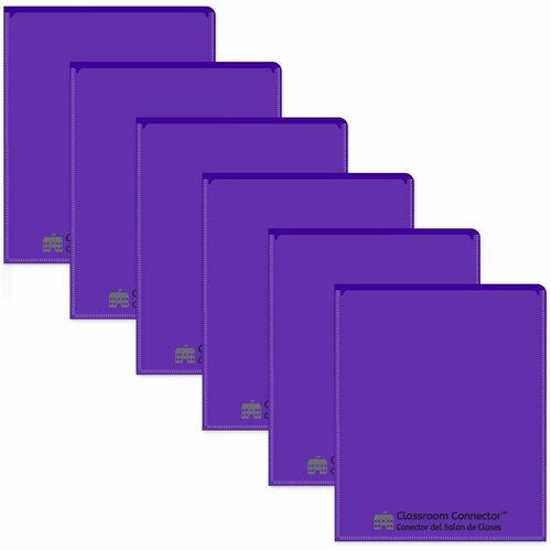 Folder, 2-Pocket, Poly, 50-Sheet Capacity, Letter, Purple 25/BX