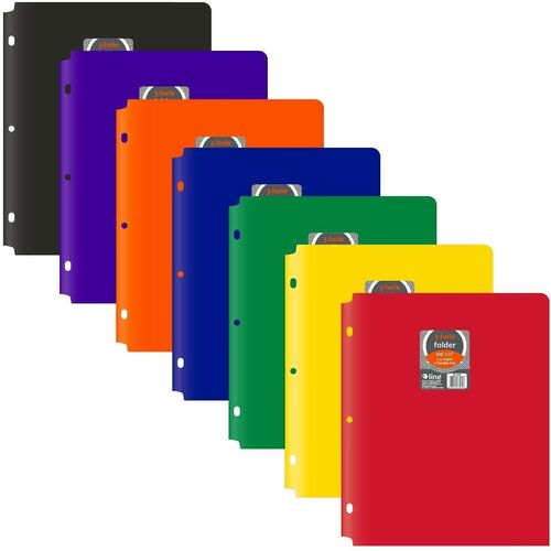 Folder, 2 Pocket, 3-Hole Punch, Assorted