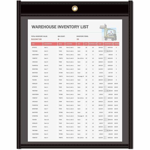 Holder, Shopticket, 11x14, Clear Black 25/BX