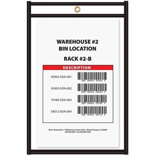 Holder, Shopticket, 6x9, Clear/Black 25/BX