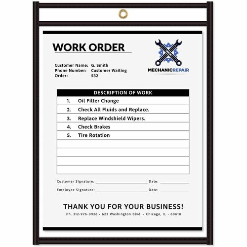 Holder, Shopticket, 9x12, Clear Black 25/BX