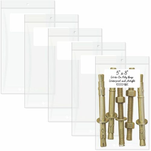 Bag, Poly, Zip Close, Reclose, 5x8 1000/CT