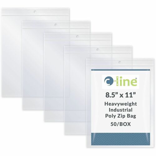 Bags, Zip, Poly, Heavyweight, 8.5 X 11 50/BX