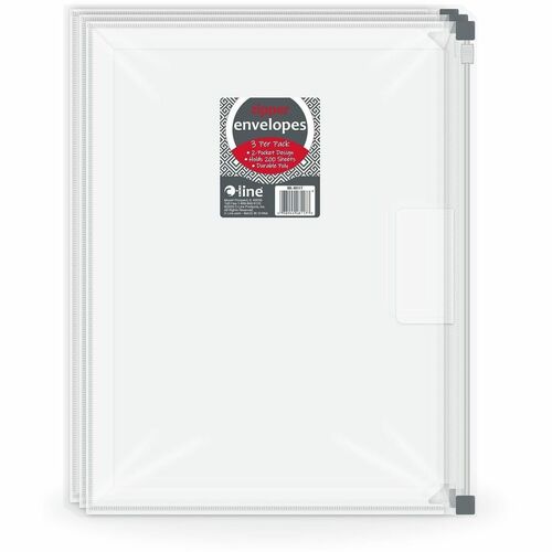 Portfolio, Pocket, Letter, 3, Clear 3/PK