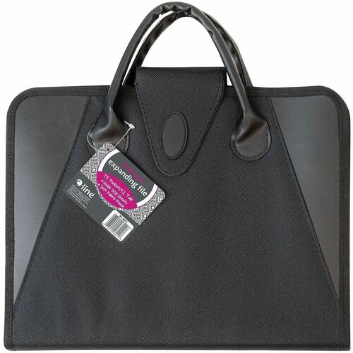 Expanding File, With Handles, 13-Pockets, Holds 300 Sheets, Black