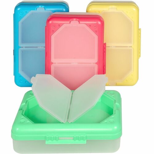 Storage Box, 2-Compartments, Assorted 12/CT