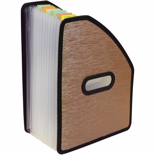 Expanding File, 13-Pocket, 10-1/4"Wx12-3/4"Lx3/4"H, Bronze