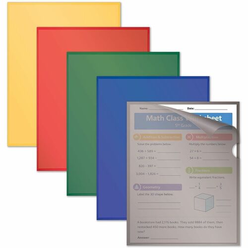 Folder, File, Poly, 11x8.5, Assorted 25/BX