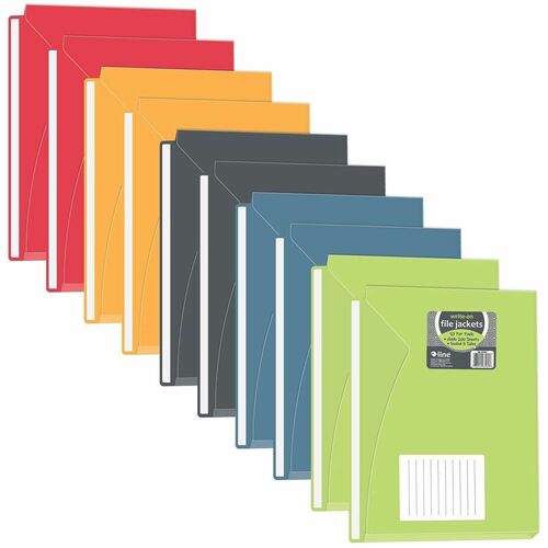 File Jacket Write-On Tab Letter Assorted 10/PK