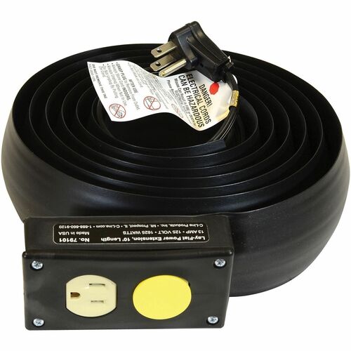 Power Extension/Cord Cover, 16 Gauge, 10 Foot, Black