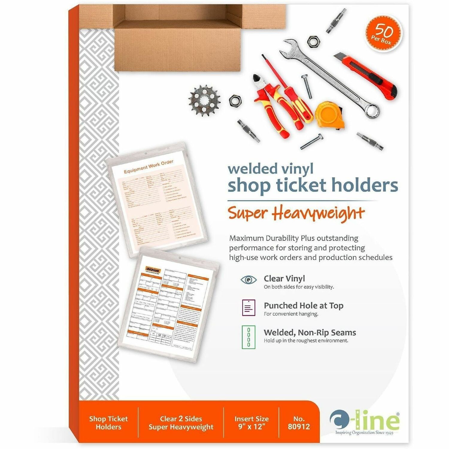 Holder, Shop Ticket, Vinyl, 9x12 50/BX