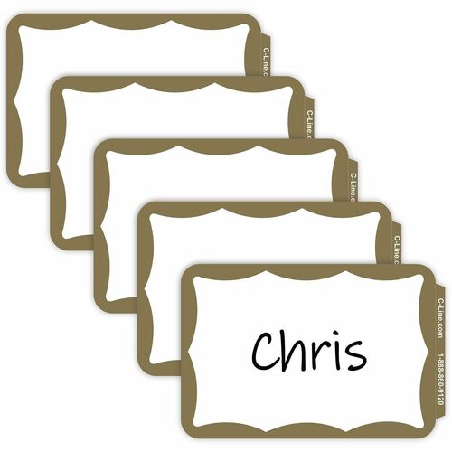 Badge, Adhesive, Gold Border 100/BX