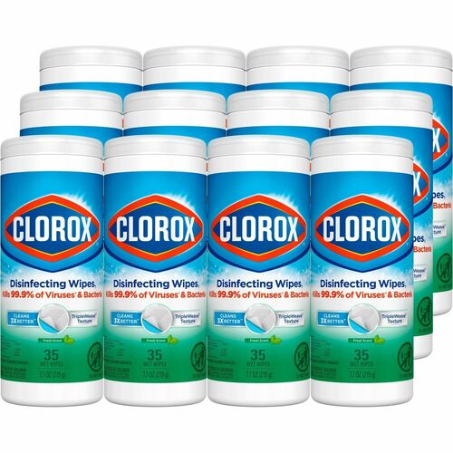 35 Wipes, Disinfecting, Fresh 12/CT