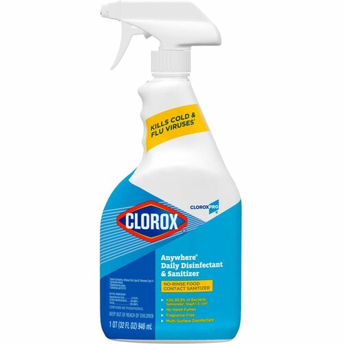 Cleaner, Sanitizing, Trigger Spray, 32 Oz