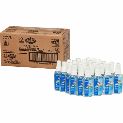 Hand Sanitizer, Bleach-Free, 2 oz. Spray Bottle, CL 24/CT