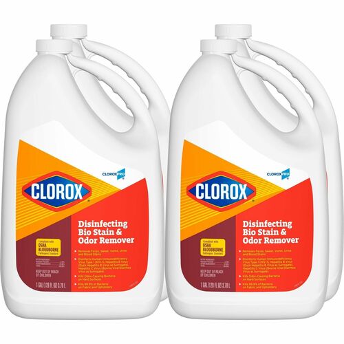 Disinfectant, Remover, Stain/Odor, 4/CT