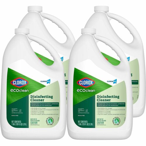 Cleaner, Disinfectant, Eco Clean, Refill, 128z 4/CT
