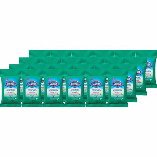 To-Go Wipes, Clorox, Fresh Scent, 9 Wipes, Wet 24/CT