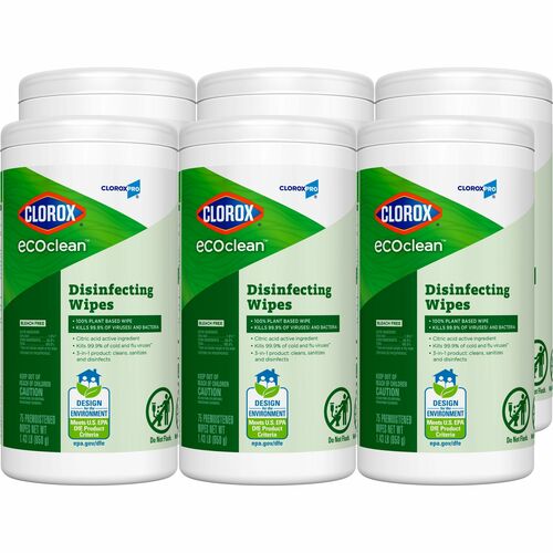 Wipes, Disinfectant, Eco Clean, Cpro, 75 6/CT