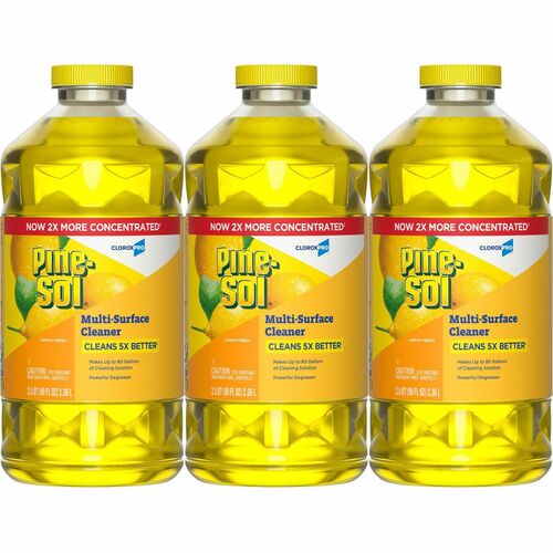 Cleaner, 80 Fluid Ounce, Yellow 3/CT
