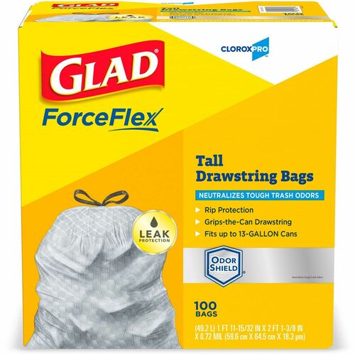 Trash Bags, Tall/Kitchen, 13 Gallon, 0.72 Mil, WE 78/BD