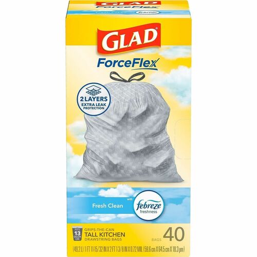 Bag, Trash, Kitchen, 13 Gallon 40/BX