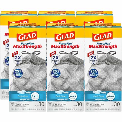 Kitchen Bags With Drawstring, 20 Gallon, 30 Bags Per Box 360/PL