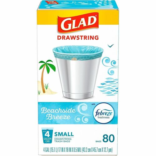 Trashbag, Drawstring, 8 Gal