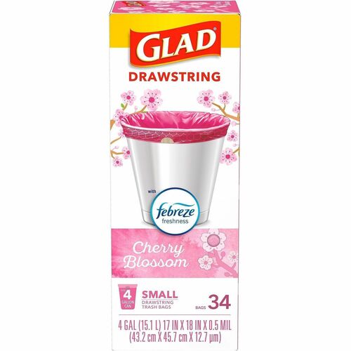 Bags, Trash, Floral Scent, 4 Gallon, 34 6/CT