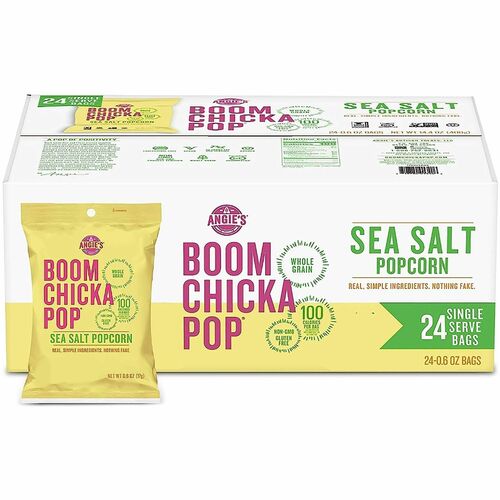 Popcorn, Sea Salt, Single Serve, 0.6oz Bag 24/CT