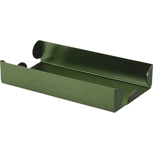 Tray, Coin Storage, Green Metal