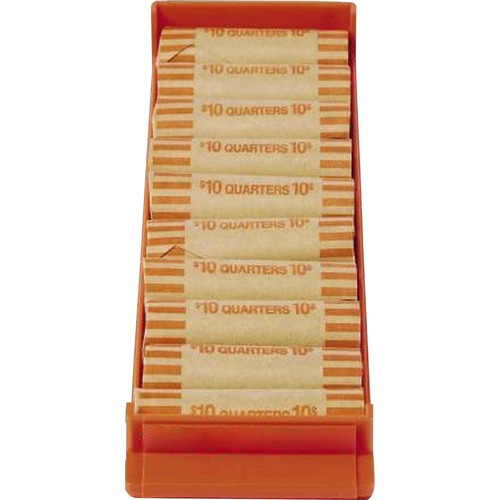 Tray, Coin Stick, Orange Plastic 2/PK