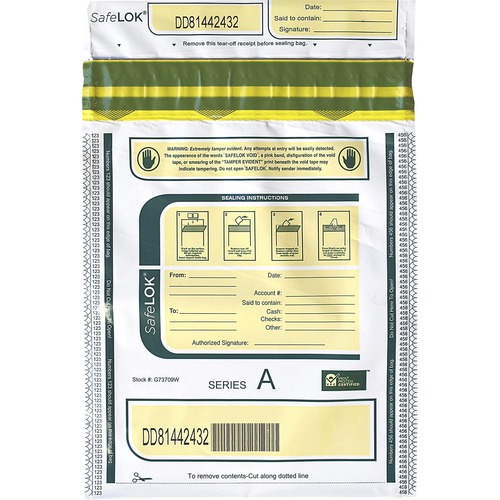 Bag, Deposit, Tmp-Evd, 9x12, We 100/PK
