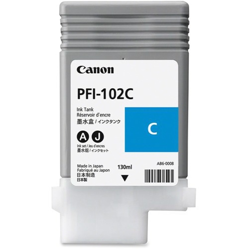 Cartridge, Ink, PFI-102C, Cyan