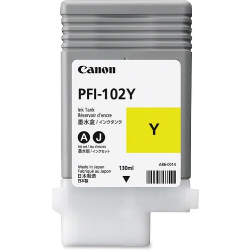 Cartridge, Ink, PFI-102Y, Yellow